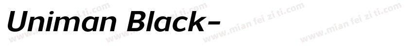 Uniman Black字体转换